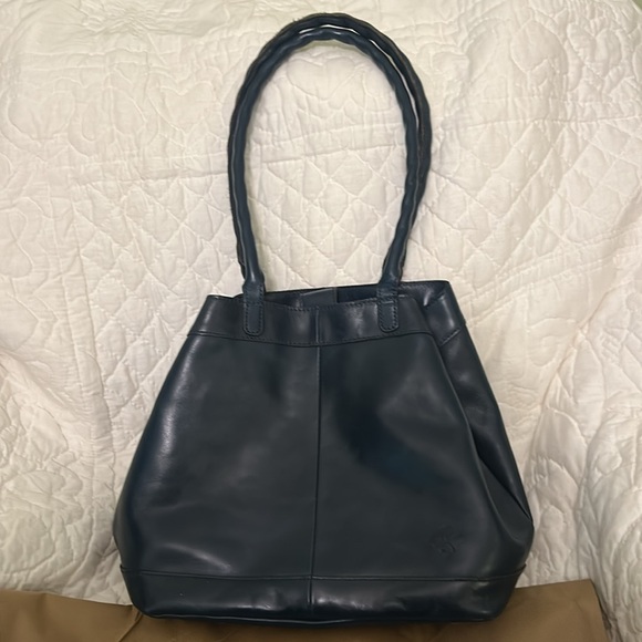 Patricia Nash Navy Leather Tote Bag - Picture 4 of 7